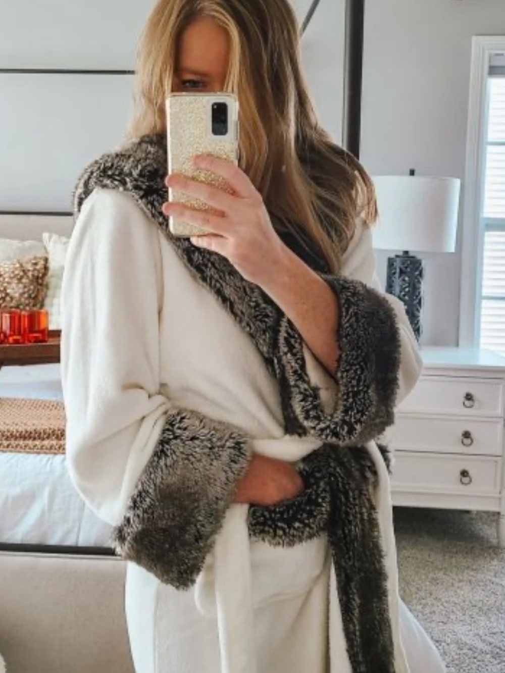 Pottery Barn Faux Fur Robe - Picture 7 of 8